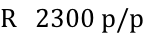 R   2300 p/p